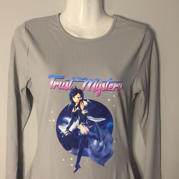 MISSGUIDED Gray Rib Graphic Crew Neck Mini Dress - Picture 5 of 8